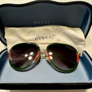 Gucci Green/Red Sunglasses GG0062S008